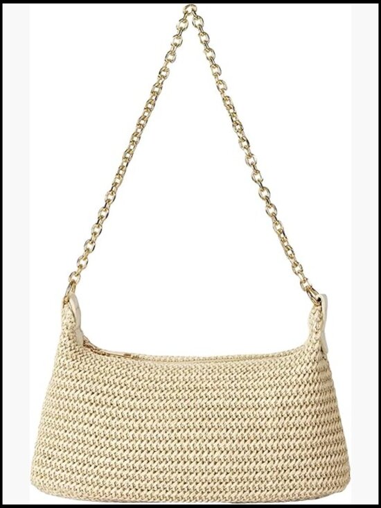 Handbags - Straw Woven Shoulder Tote Handbag Casual Boho Beach Vacation Purse